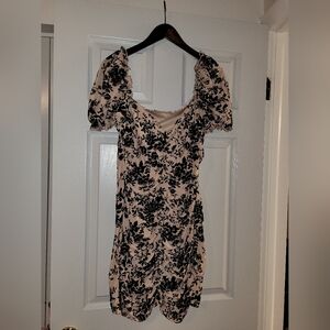 Woman's Clothes * Beige / Black Formal Dress * Floral * Shein * Size XL * Party